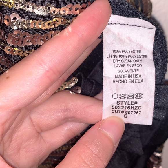 Epique Moi Gold Sequins Cocktail Dress - Picture 5 of 10